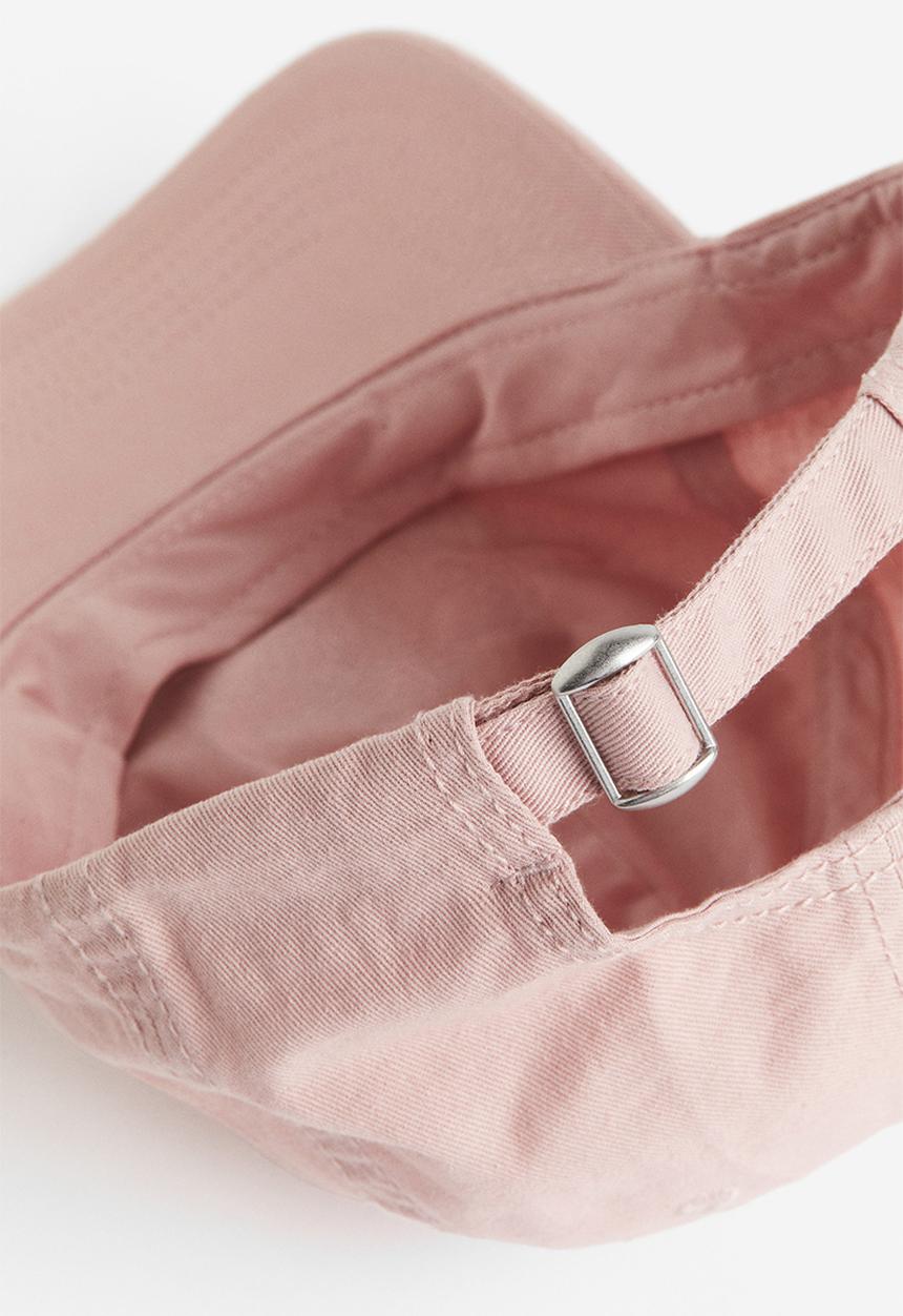 H&M - Embroidered twill cap - pink