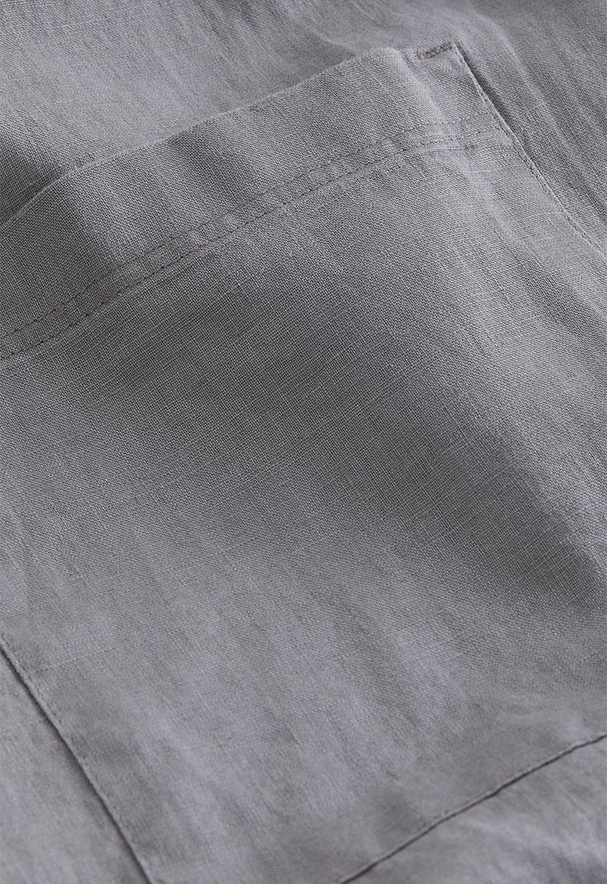 H&M - Washed linen dressing gown - grey