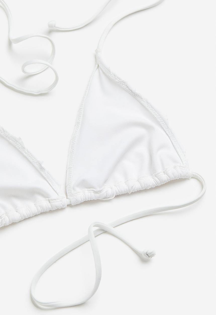 H&M - Triangle bikini top - white