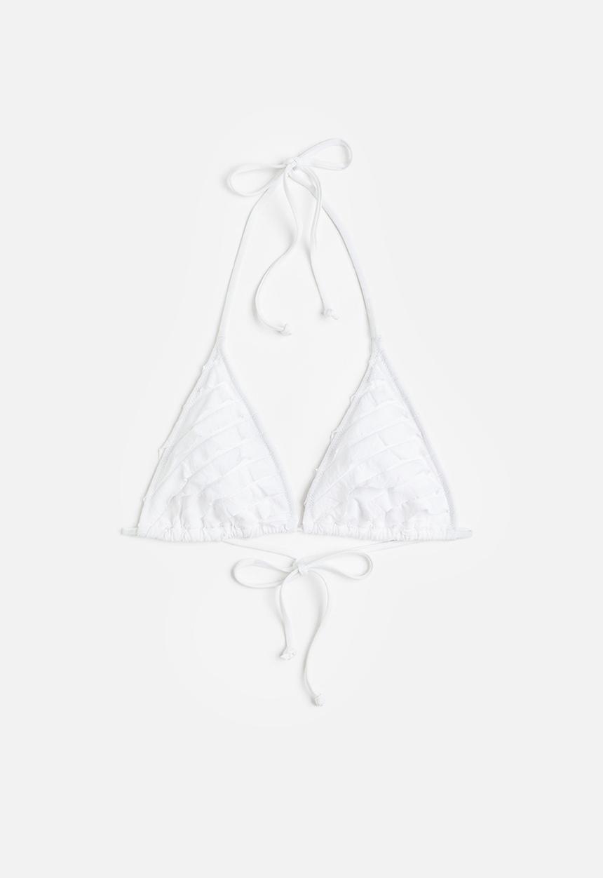 H&M - Triangle bikini top - white