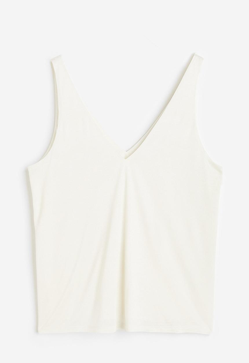H&M - V-neck vest top - white