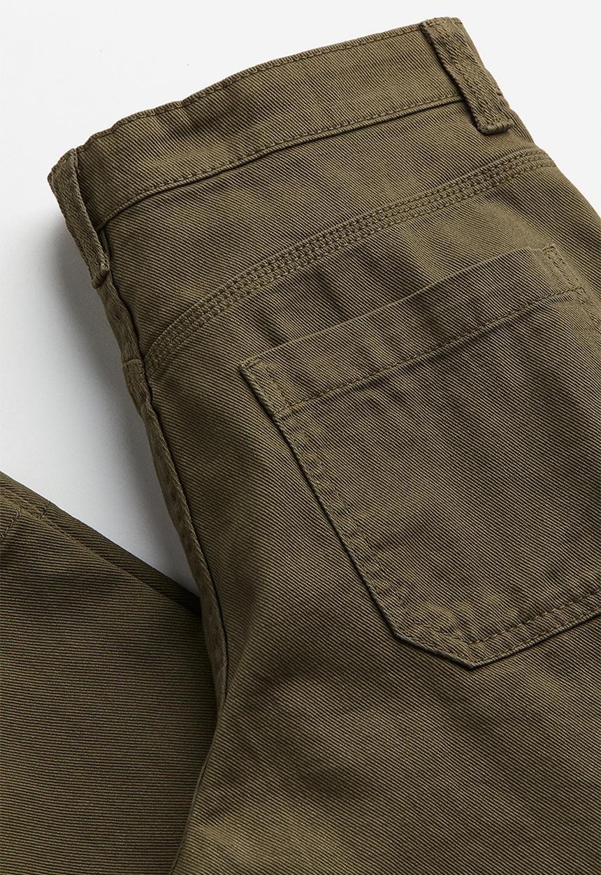 H&M - Twill cargo trousers - green