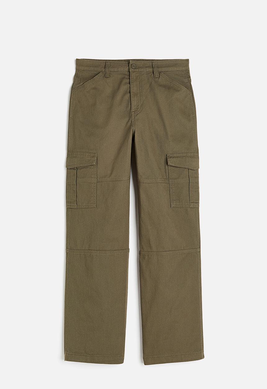 H&M - Twill cargo trousers - green