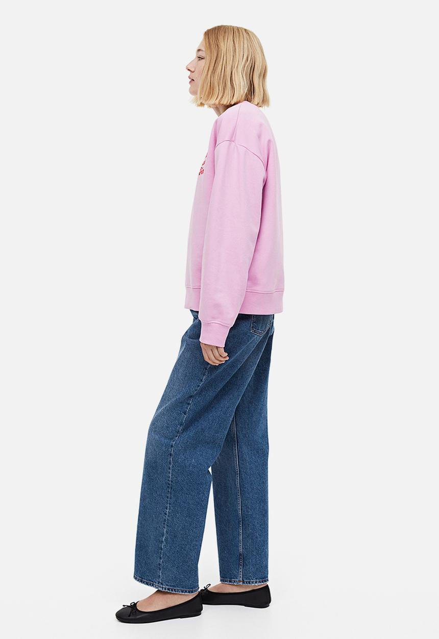 H&M - Crew-neck sweatshirt - light pink/amour