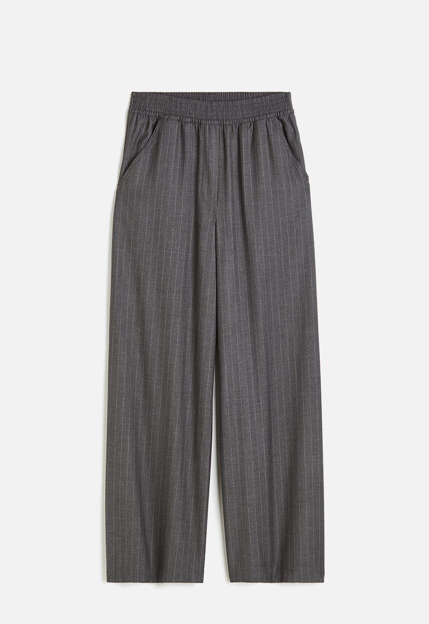 H&M - Wide twill trousers - grey