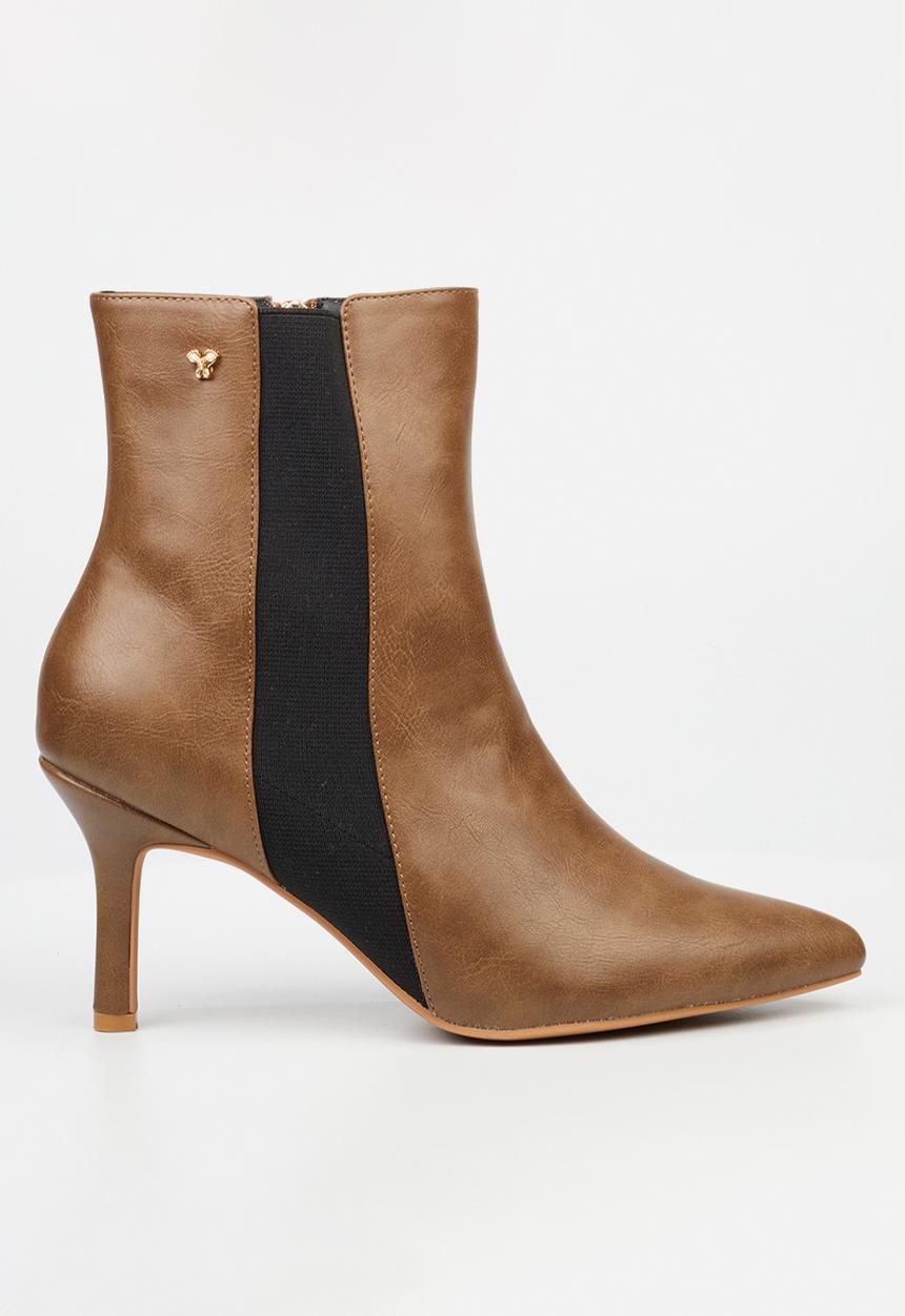 Butterfly Feet - Lively 3 kitten heel boot - taupe