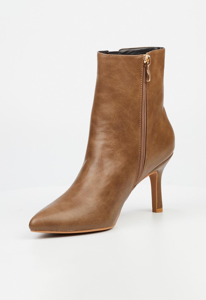 Butterfly Feet - Lively 3 kitten heel boot - taupe