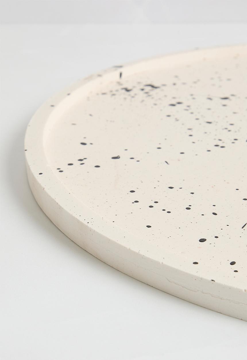 Terrazzo Home - Round Serving Tray - White