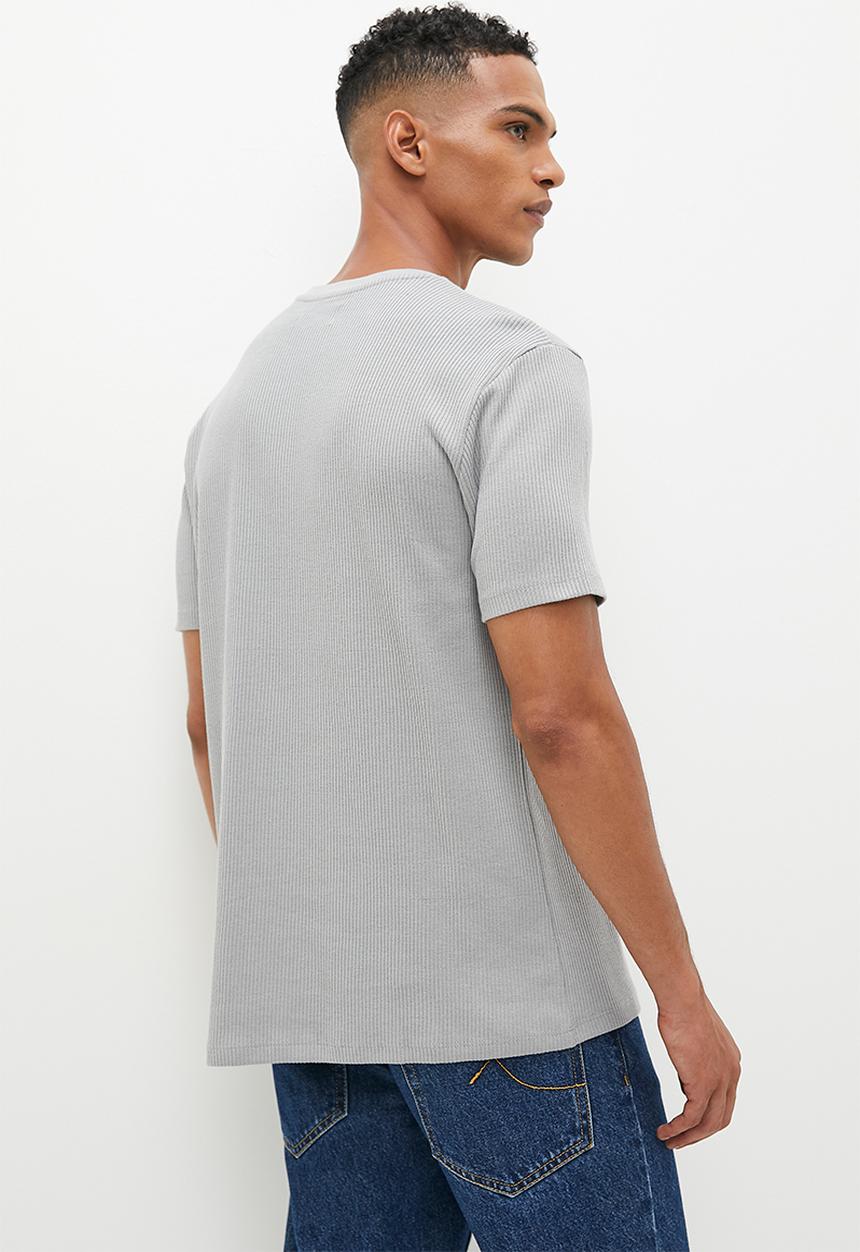 Superbalist - Rib crew neck tee - Grey