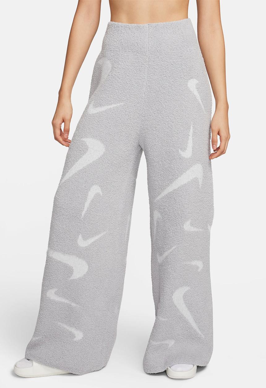 Nike - W Nsw Cozy Logo Aoj Knit Pant - Lt Smoke Grey/Photon Dust
