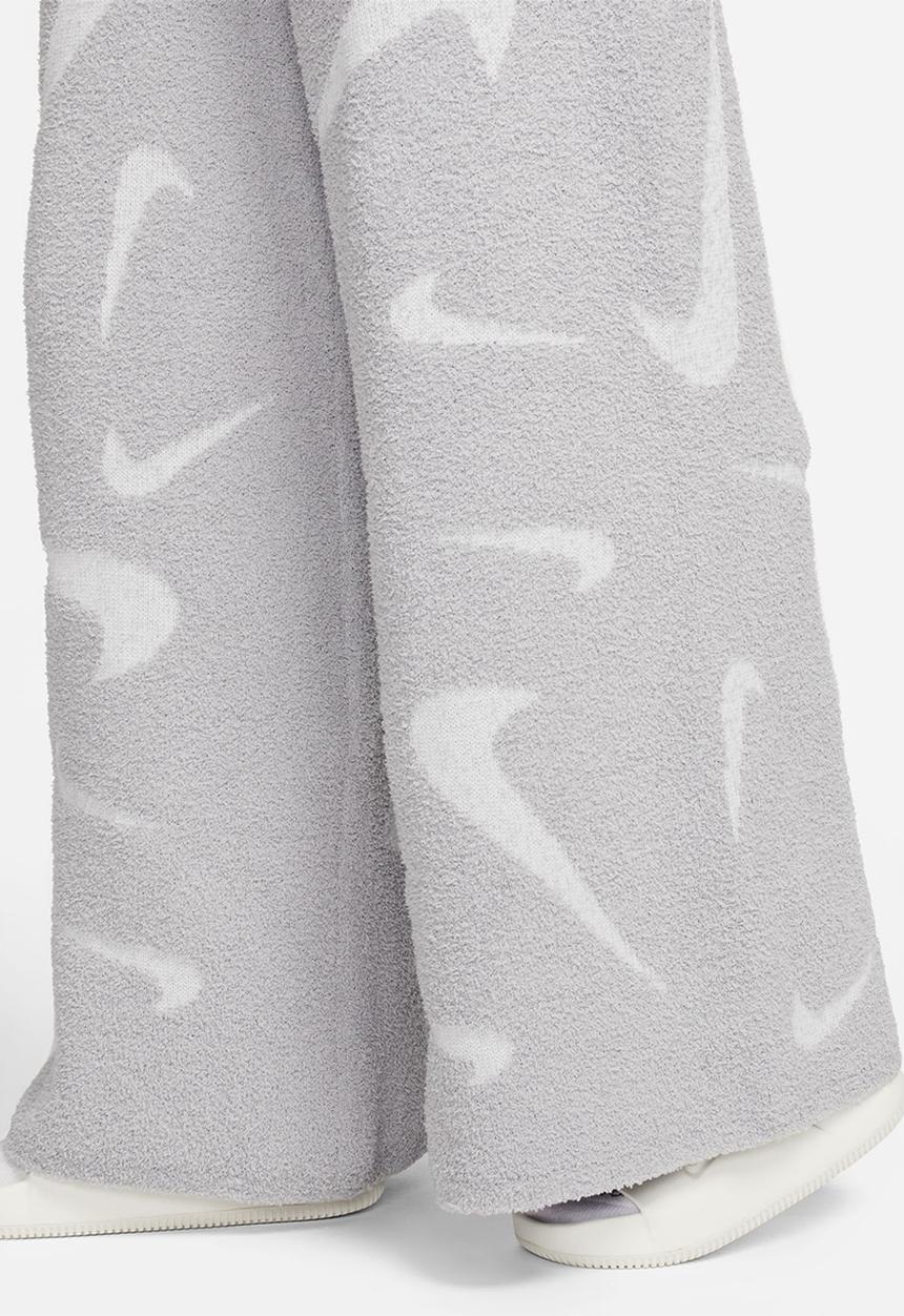 Nike - W Nsw Cozy Logo Aoj Knit Pant - Lt Smoke Grey/Photon Dust