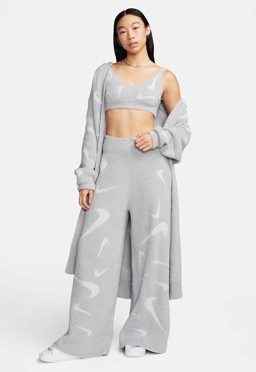 Nike - W Nsw Cozy Logo Aoj Knit Pant - Lt Smoke Grey/Photon Dust