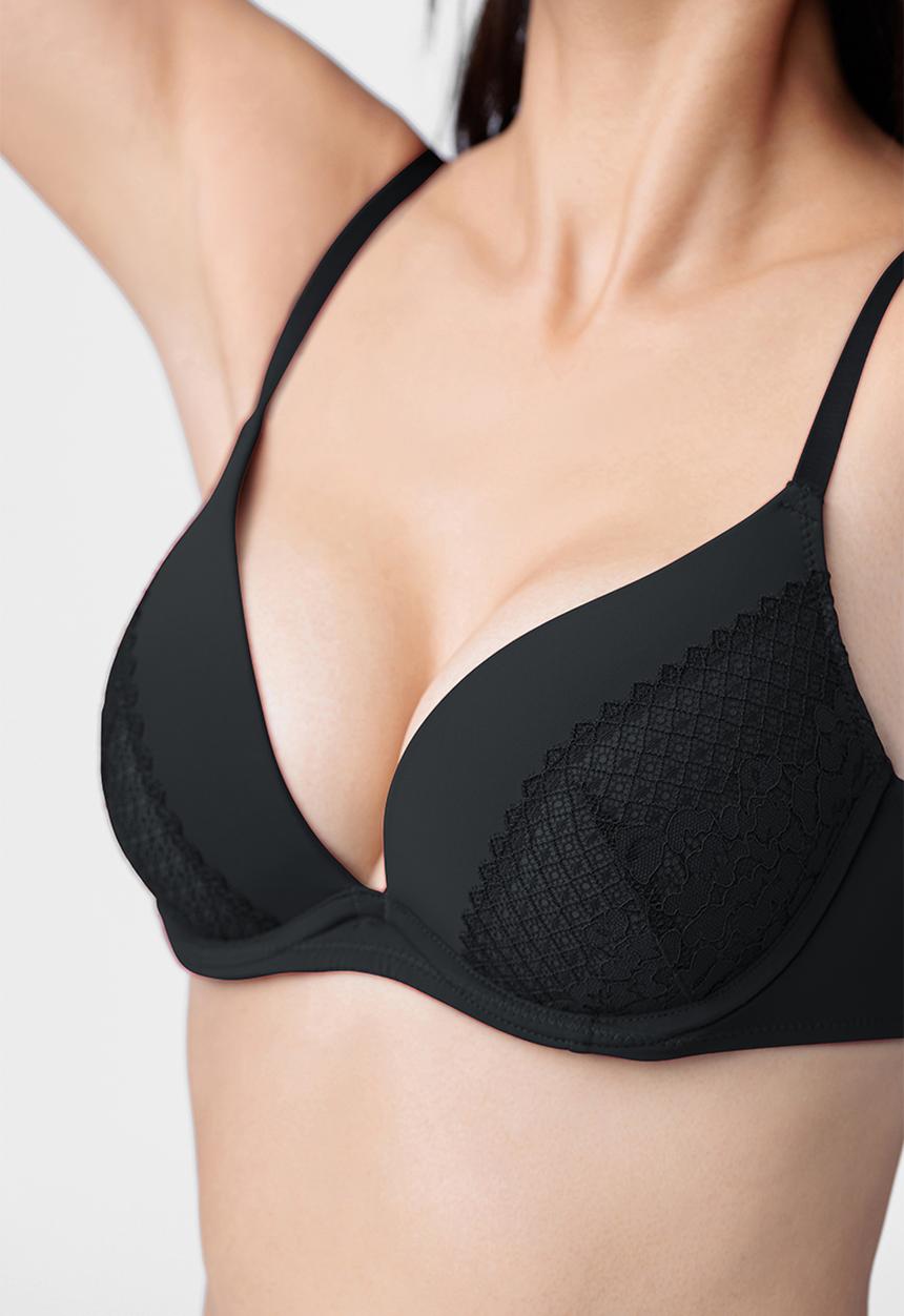 DORINA - Kelsea 2 pack push up plunge - ivory & black