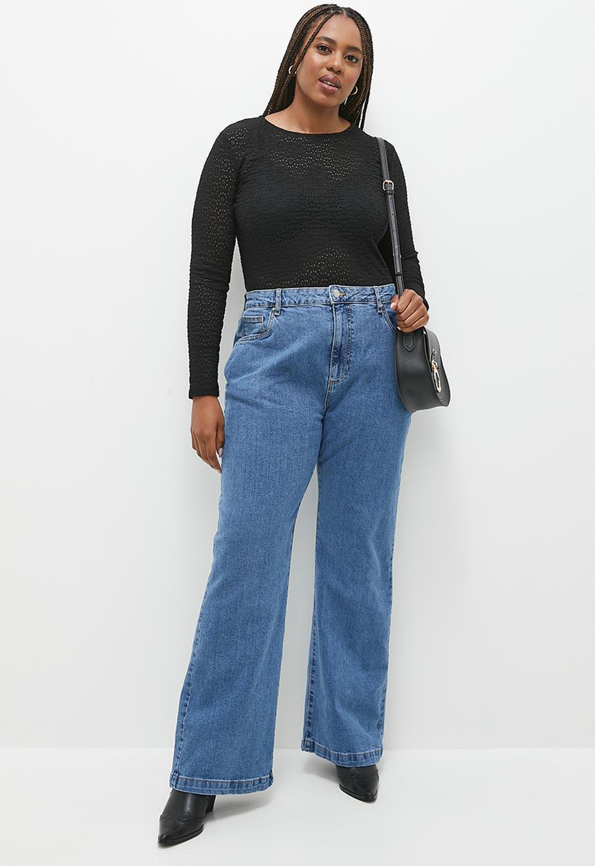 Cotton On - Plus Curvy Stretch Bootcut Flare Jean - Sea Blue