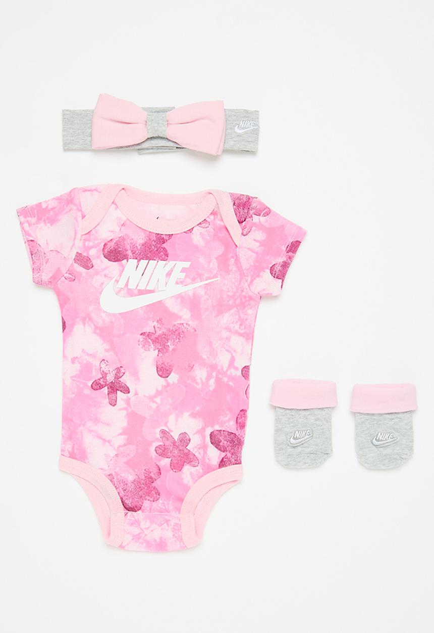Nike - Nike sci-dye bodysuit 3-piece set - light pink