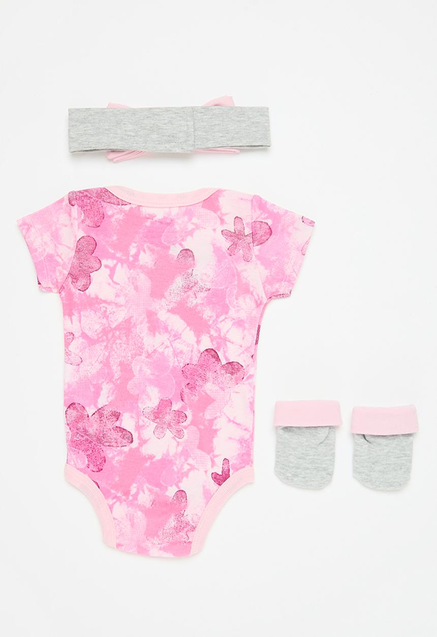 Nike - Nike sci-dye bodysuit 3-piece set - light pink