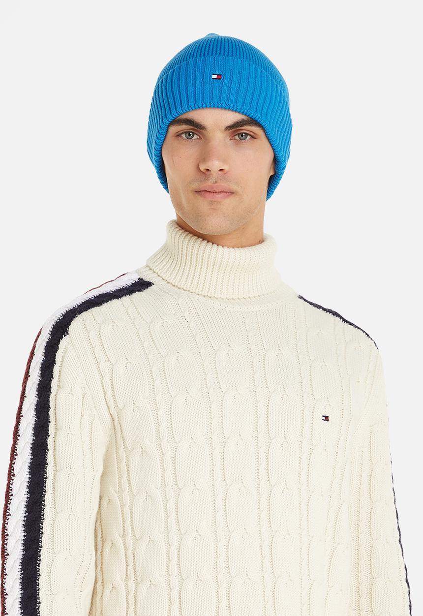 Tommy Hilfiger - Essential flag beanie - cerulean aqua