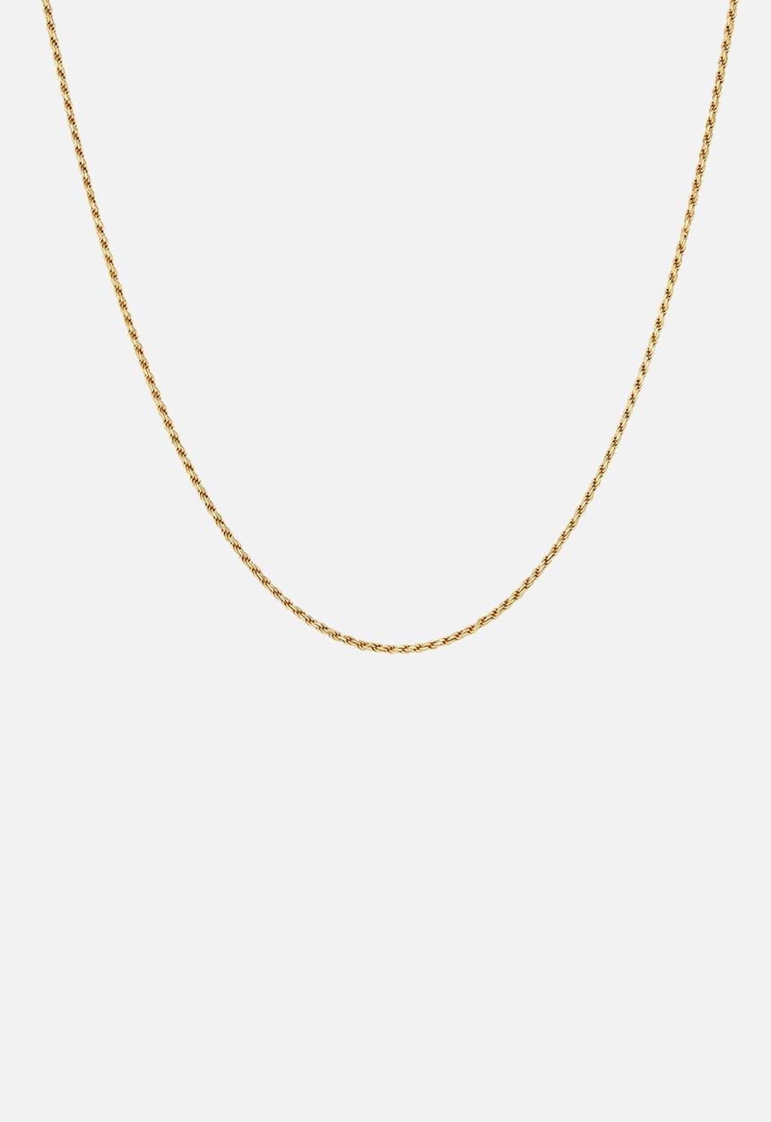 Zoe on Trend - Twisted rope chain - gold