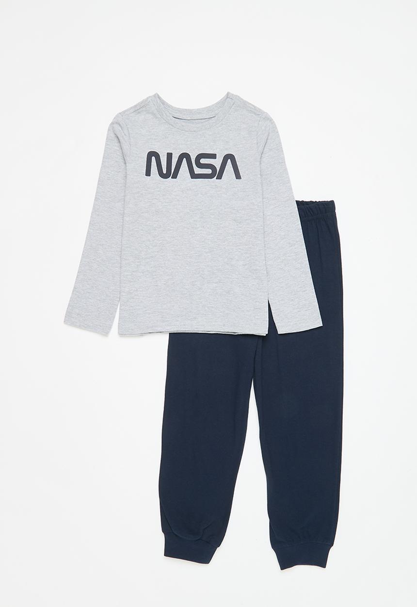 Pop Candy - Pj set - grey mel & navy