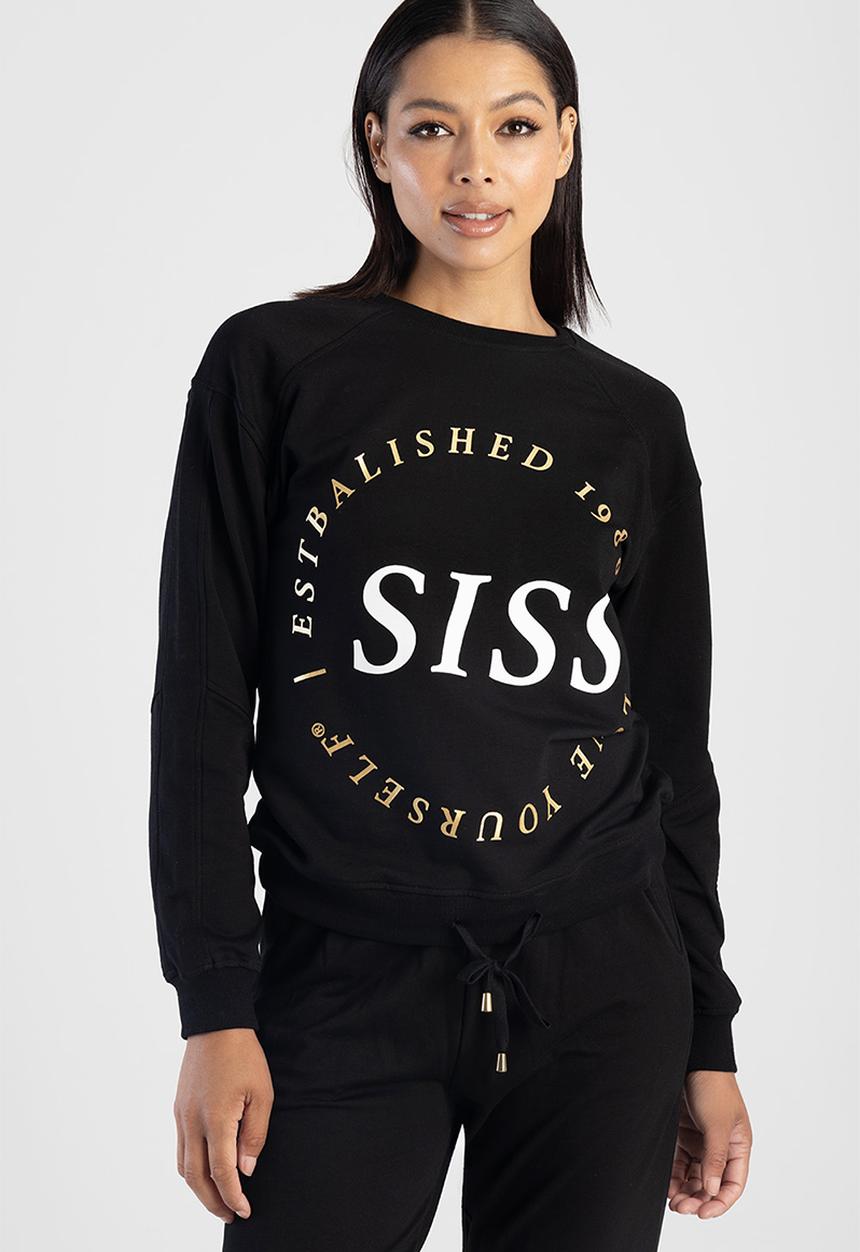 SISSY BOY - Raglan Sweat Top With Multi-Colored Print Logo - Black