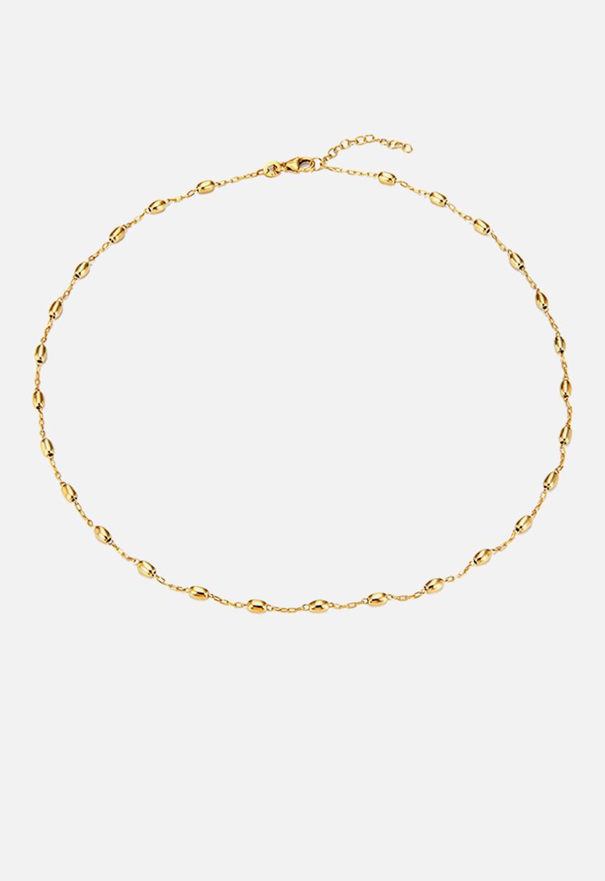 Zoe on Trend - Beaded chain necklace - gold