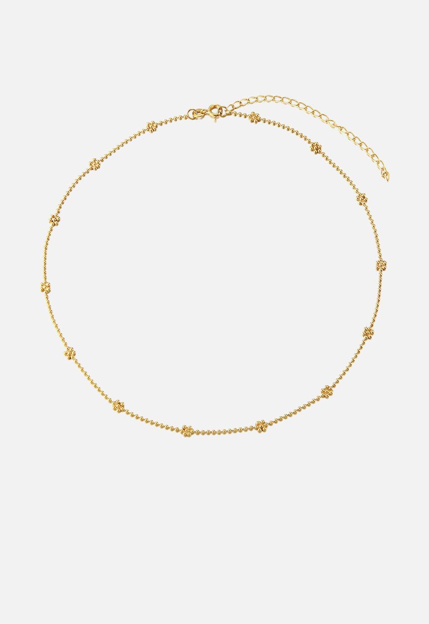 Zoe on Trend - Daisy chain necklace - gold