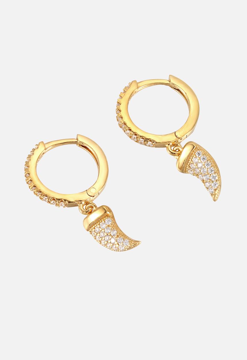 Zoe on Trend - Cz claw earrings - gold