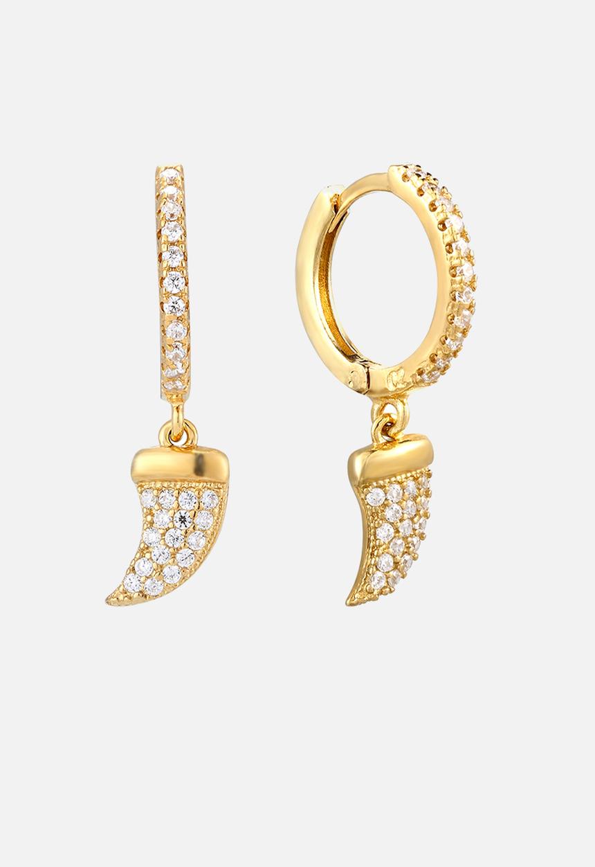 Zoe on Trend - Cz claw earrings - gold