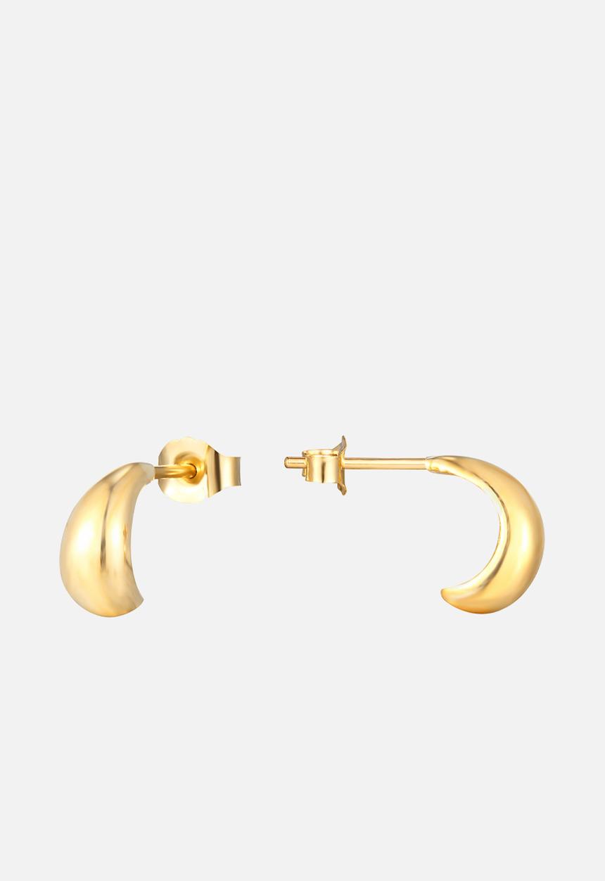 Zoe on Trend - Cashew stud earrings - gold