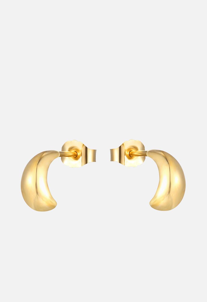 Zoe on Trend - Cashew stud earrings - gold