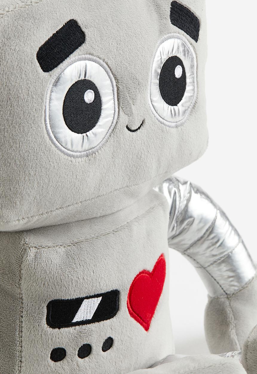 H&M - Robot soft toy - grey multi