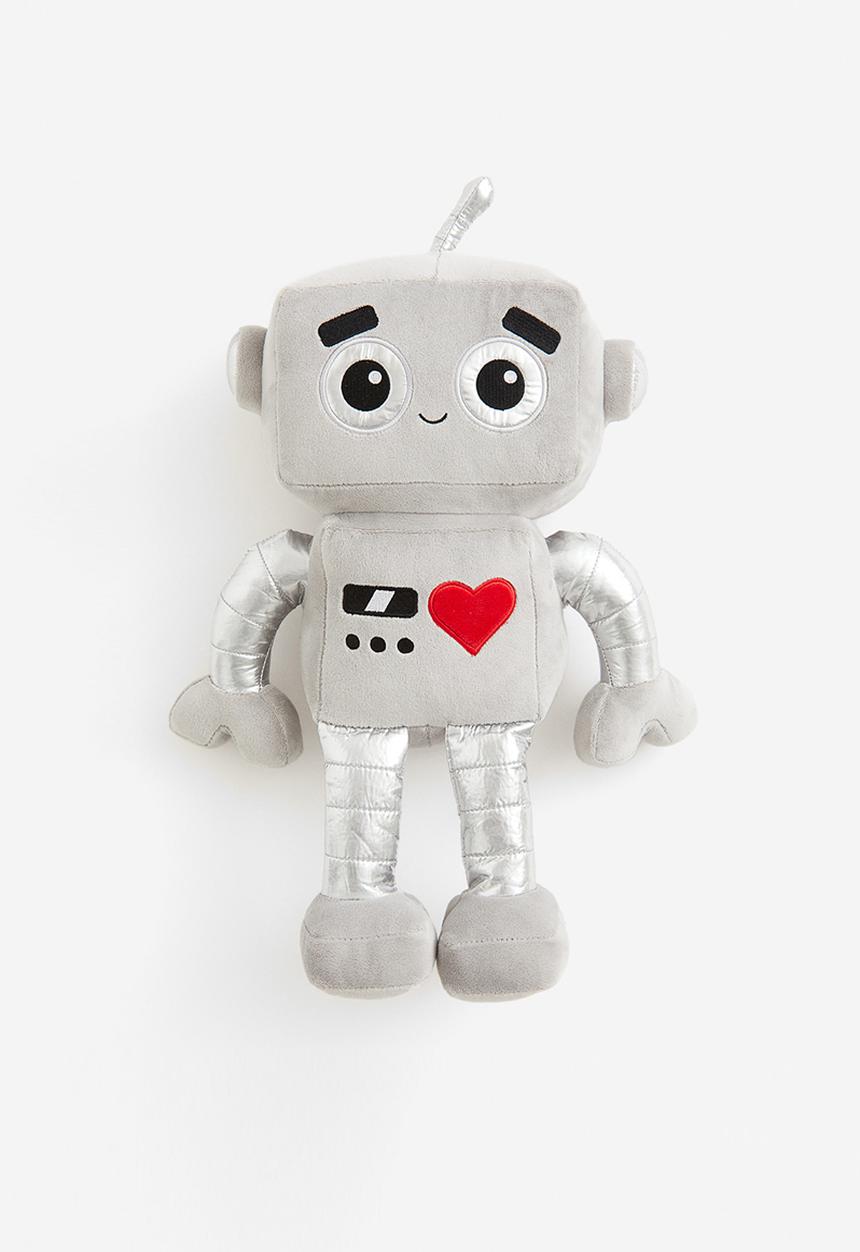 H&M - Robot soft toy - grey multi