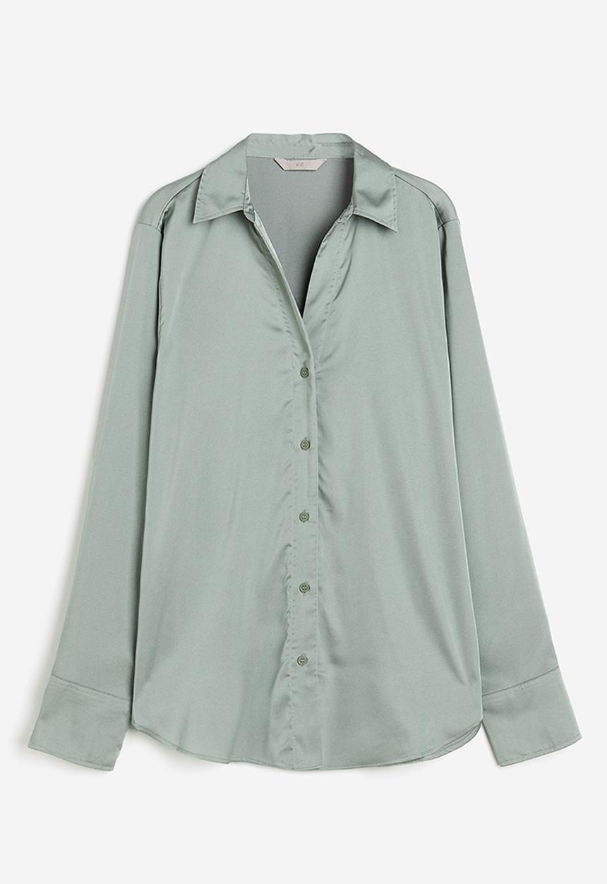 H&M - V-neck blouse - green