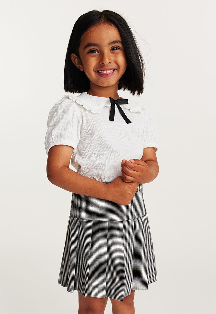 H&M - Collared jersey top - white