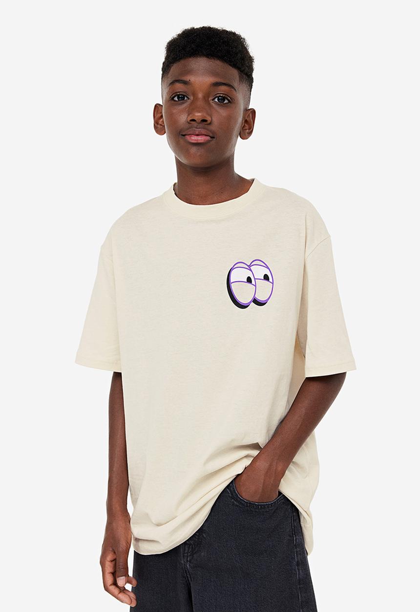 H&M - Printed jersey t-shirt - multi white