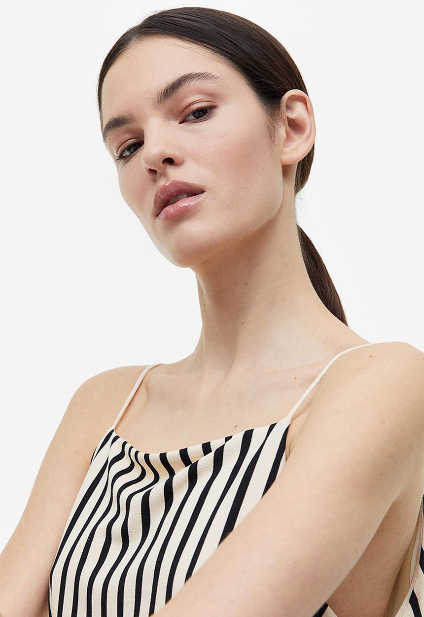 H&M - Strappy crêpe top - beige 