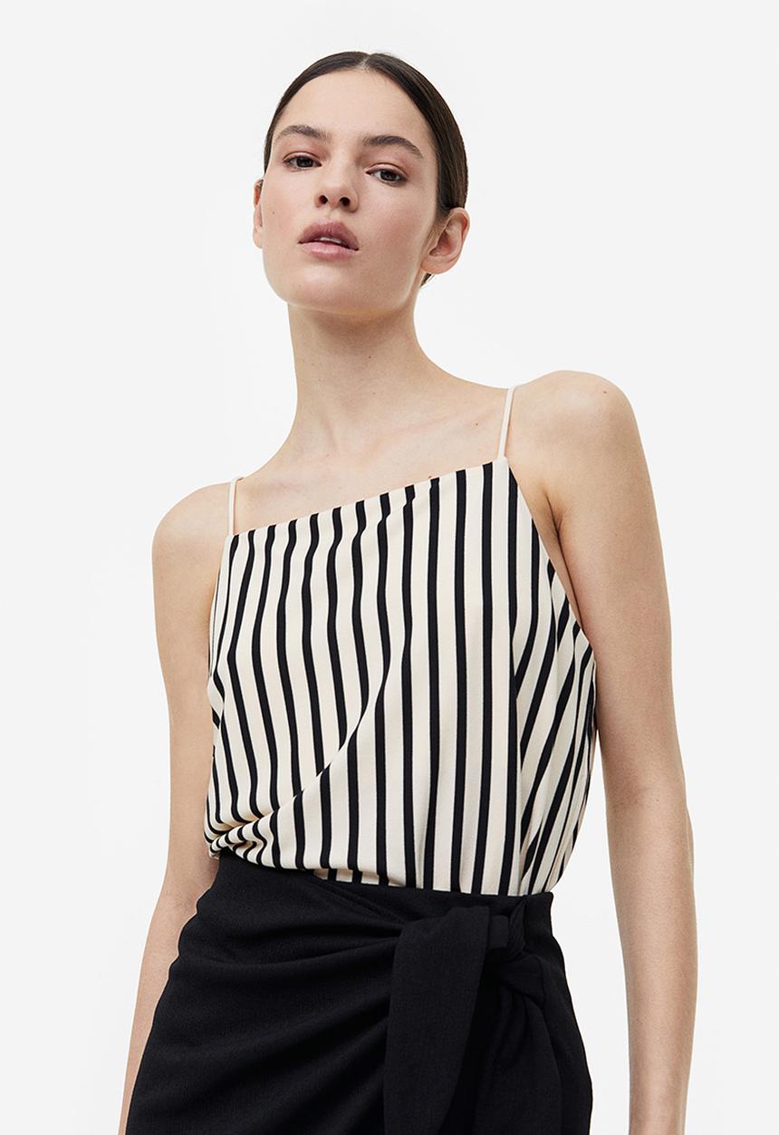H&M - Strappy crêpe top - beige 