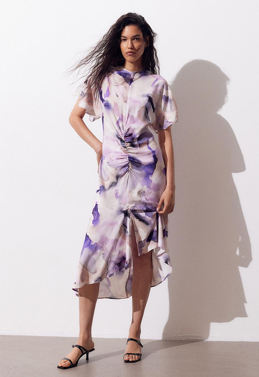H&M - Slit-sleeved dress - white