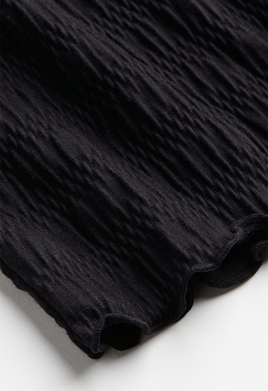 H&M - Smocked bodycon dress - black