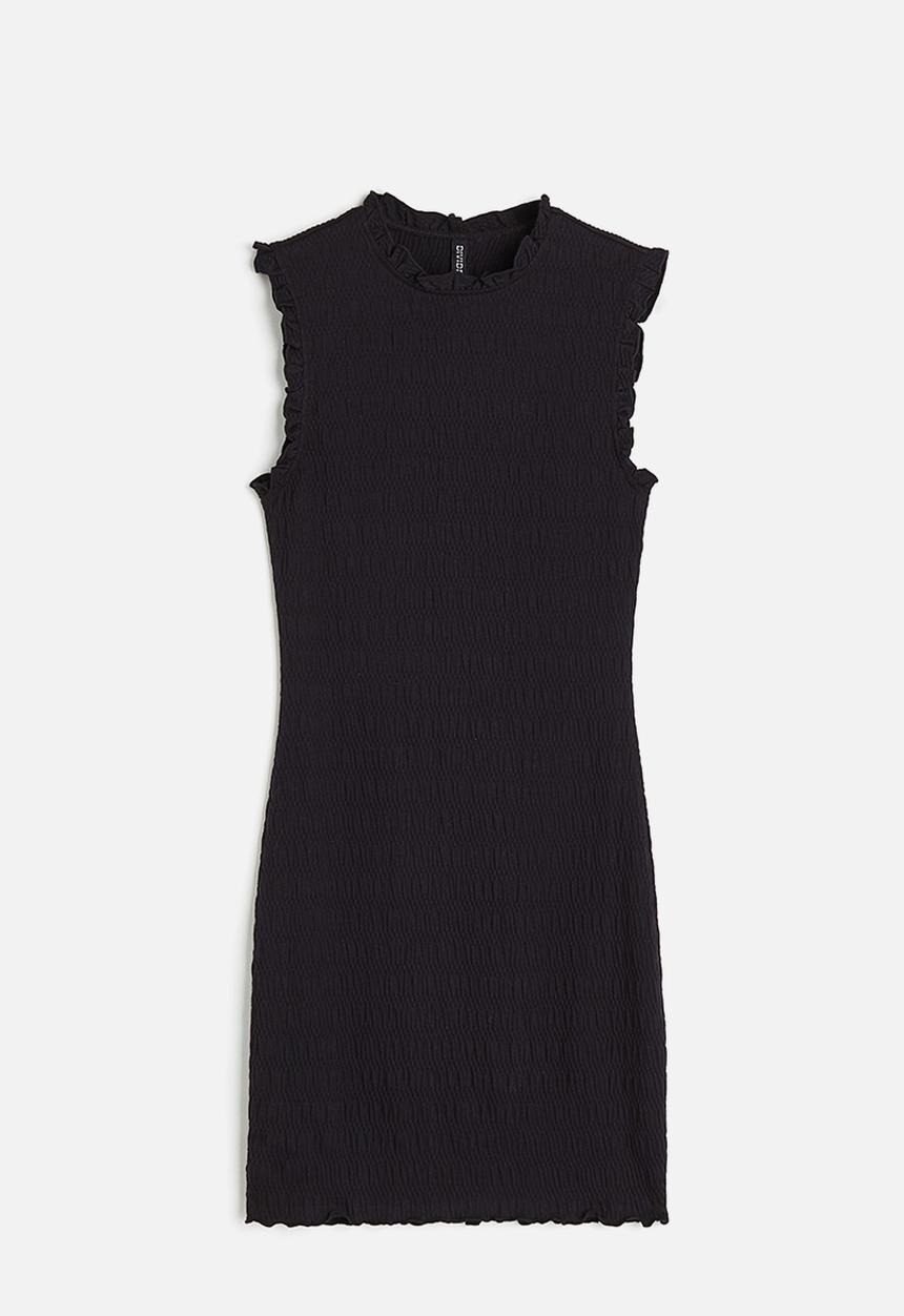 H&M - Smocked bodycon dress - black