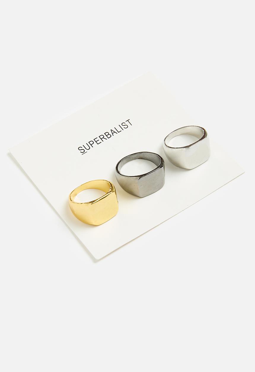 Superbalist - Lucky ring set - multi