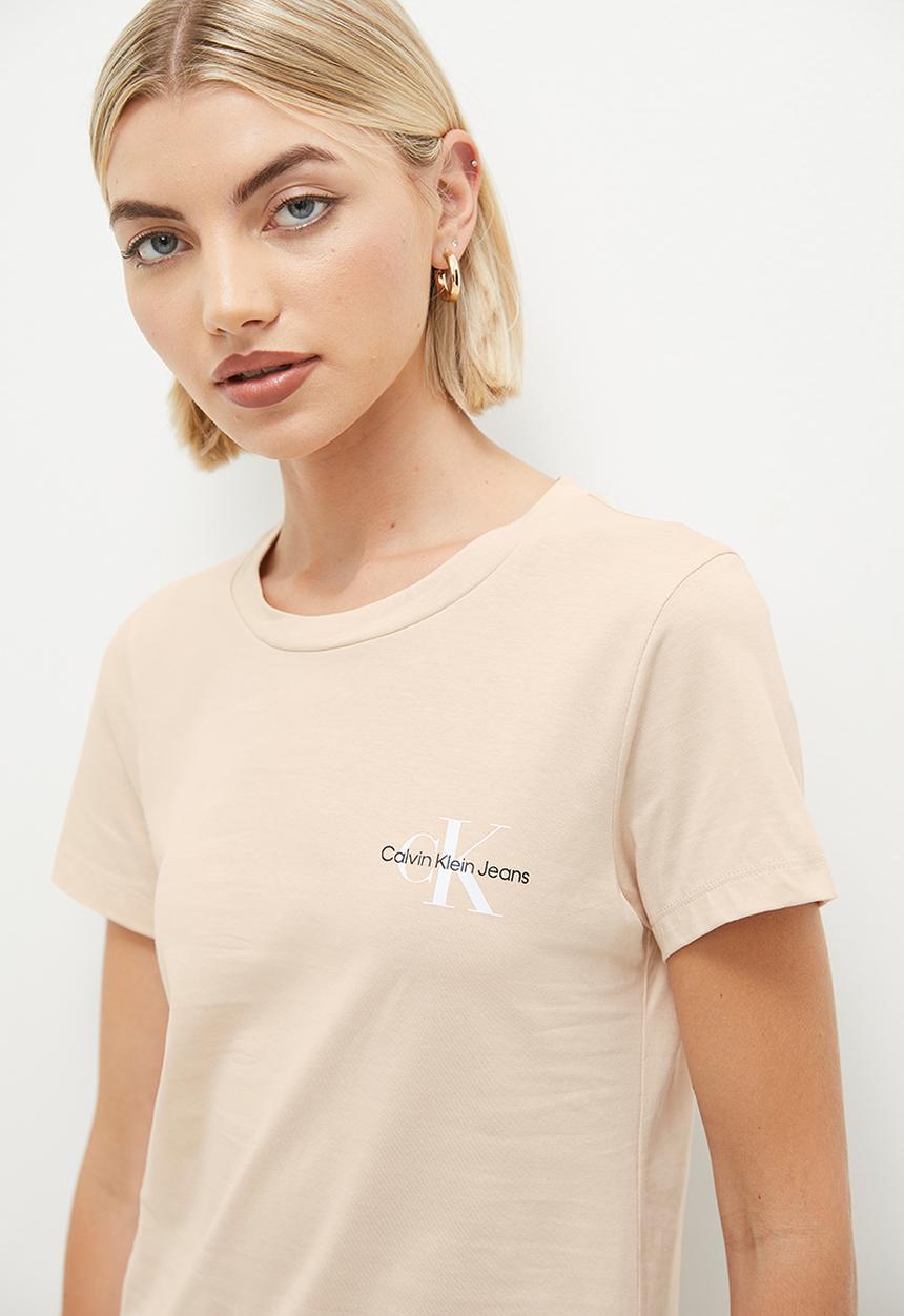 Calvin Klein - 2 Pack monologo slim tee - - ck black/putty beige