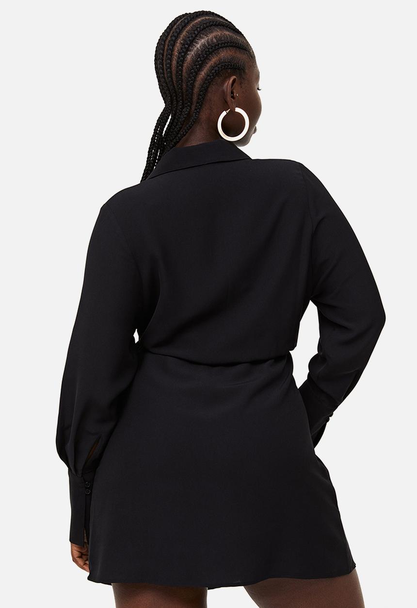 H&M - Crêpe wrap dress - black