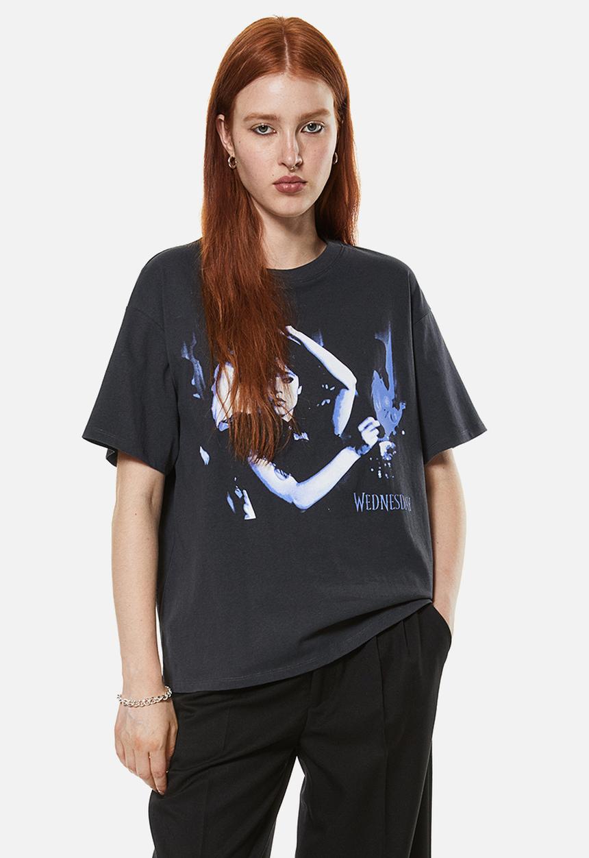 H&M - Oversized printed t-shirt - black