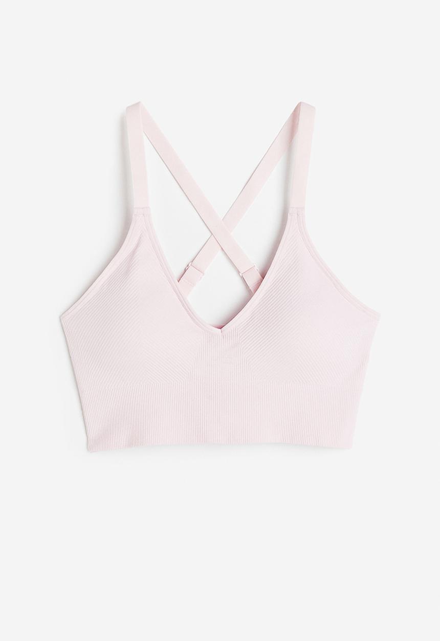 H&M - Drymove™ medium support sports bra - light pink