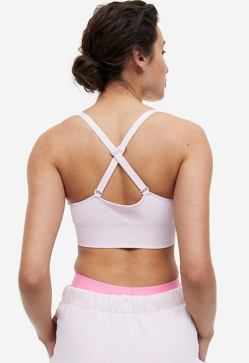 H&M - Drymove™ medium support sports bra - light pink
