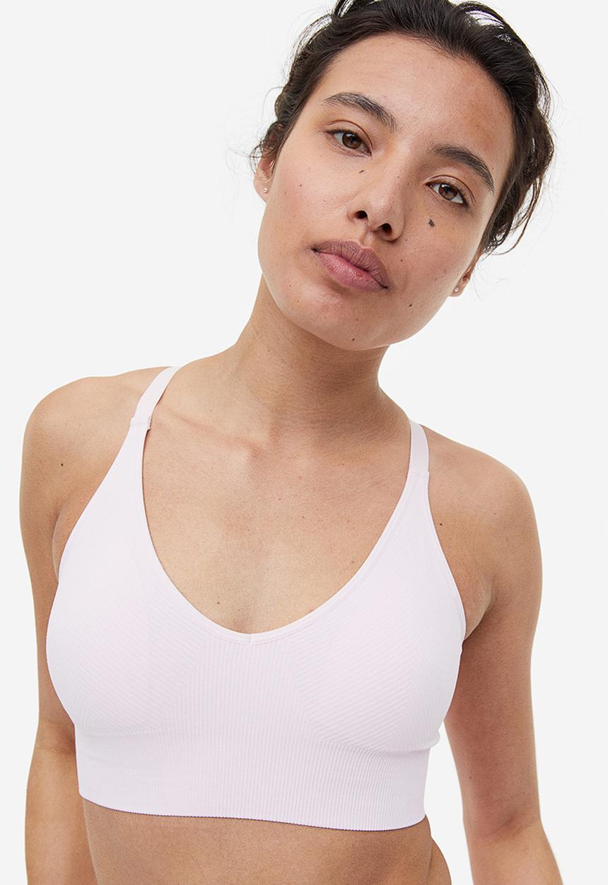 H&M - Drymove™ medium support sports bra - light pink
