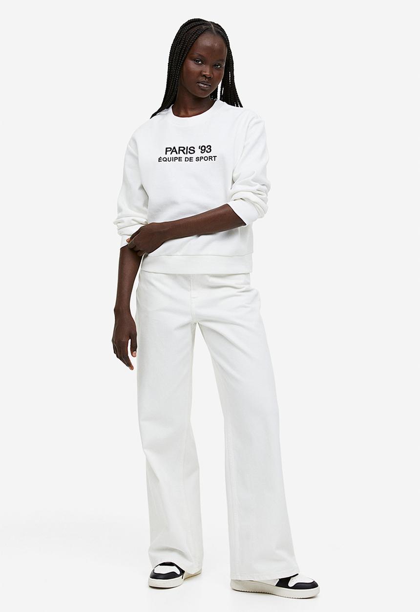 H&M - Printed sweatshirt - white 
