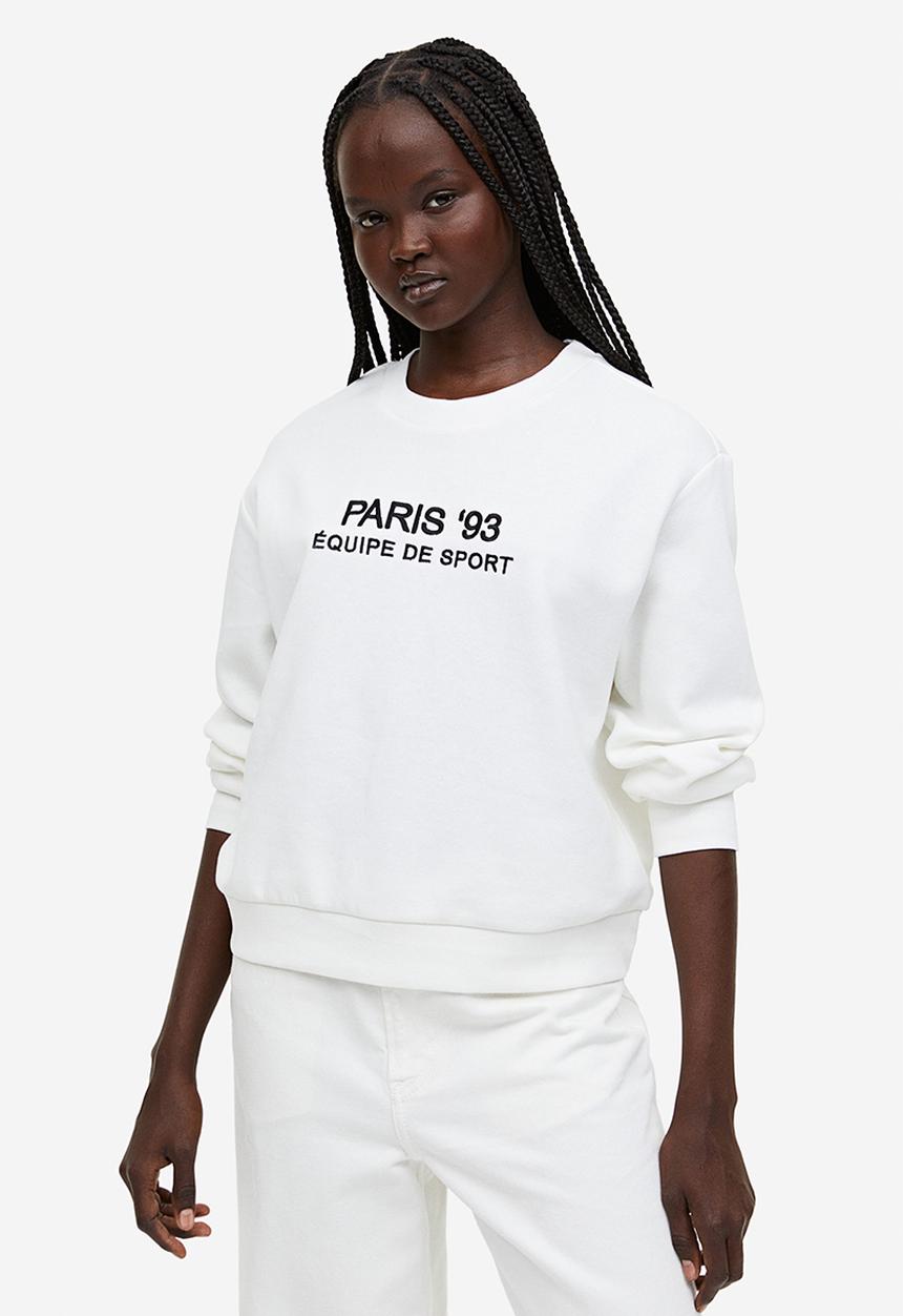 H&M - Printed sweatshirt - white 