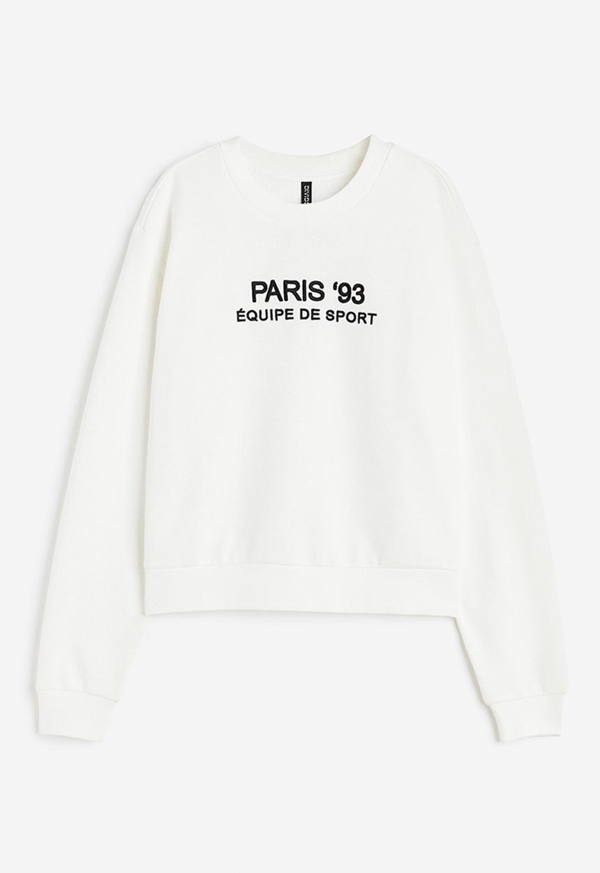 H&M - Printed sweatshirt - white 
